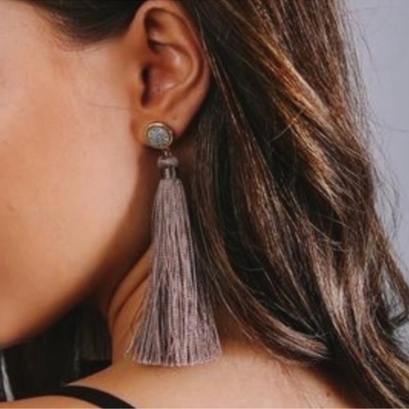 Gorjana NWT Astoria Druzy Tassel Earrings ✨ - Picture 2 of 5